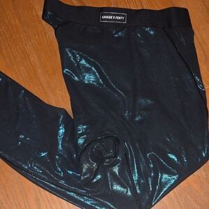 Savage X Fenty Kids Shimmer Black Teal Leggings